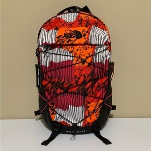 The North Face Borealis Red Abstract Print Backpack-NWT